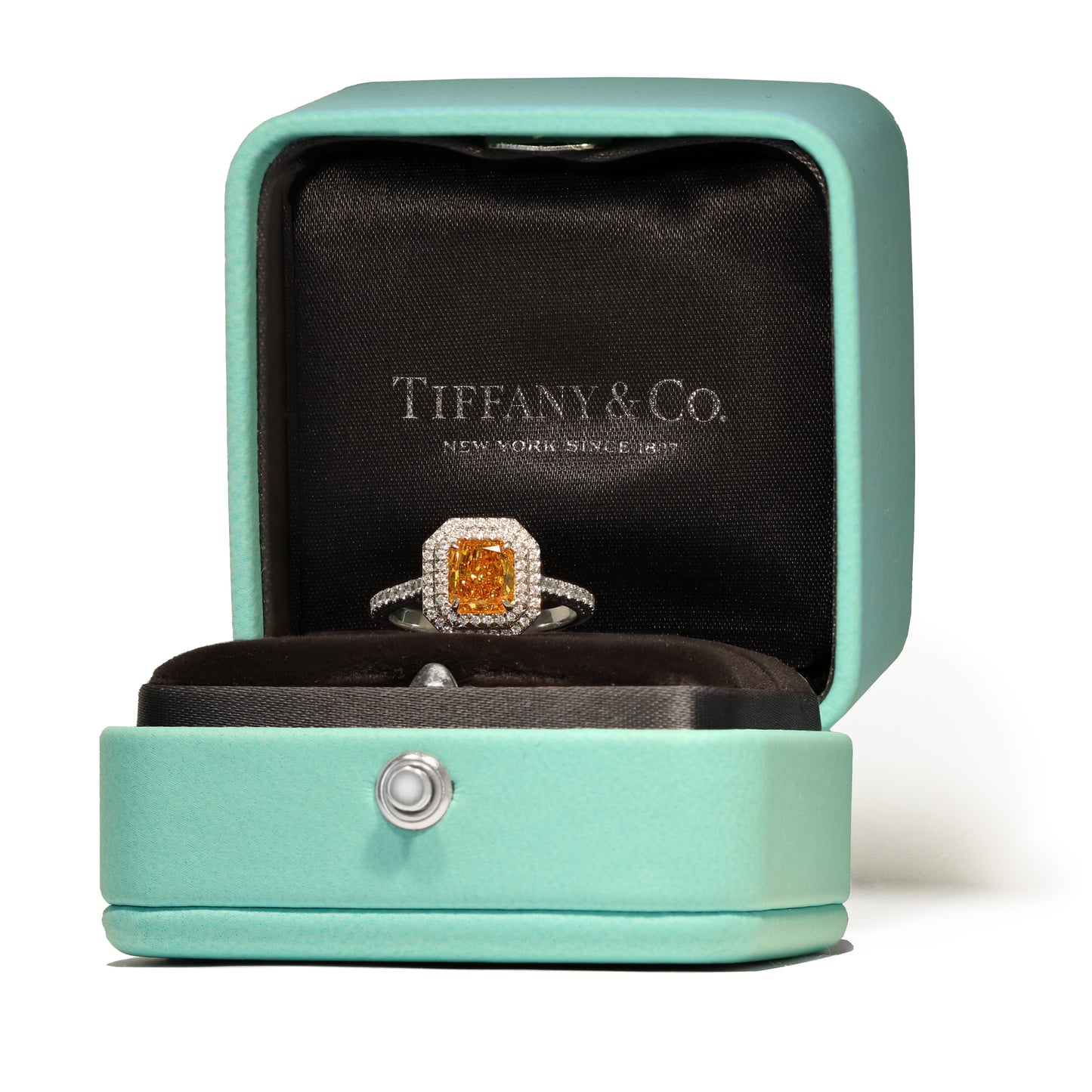 1.01ct Radiant, Fancy Vivid Orange Diamond, SI2 - GIA (Signed by Tiffany & Co)