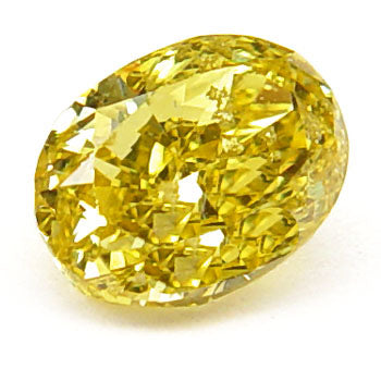 0.78ct Oval, Fancy Vivid Yellow Diamond - GIA