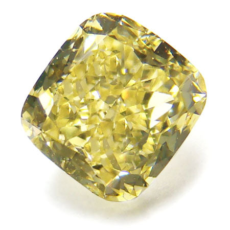 0.90ct Cushion, Fancy Yellow Diamond, VVS2 - GIA