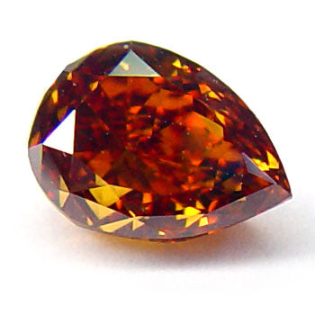 0.62ct Pear Shape, Fancy Deep Reddish Orange Diamond, VS1 - IGI