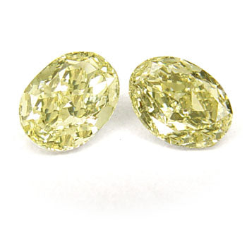1.40ct Oval, Fancy Yellow Diamond (Pair)