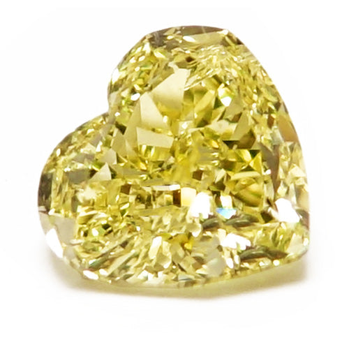 1.30ct Heart Shape, Fancy Yellow Diamond, VS2 - GIA