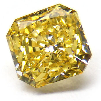 0.81ct Radiant, Fancy Vivid Yellow Diamond, VS2 - GIA