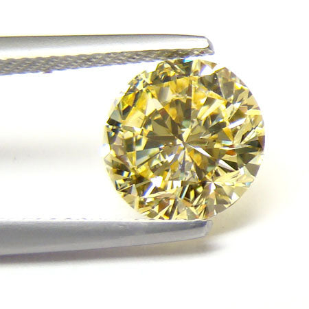 3.01ct Round Brilliant, Fancy Intense Yellow Diamond, Flawless - GIA