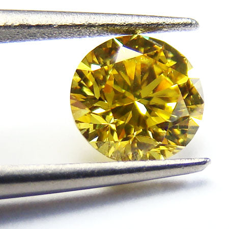 0.72ct Round Brilliant, Fancy Vivid Yellow Diamond, SI1 - GIA
