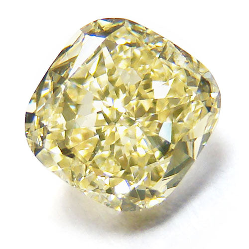 1.08ct Cushion, Fancy Light Yellow Diamond, Flawless - GIA