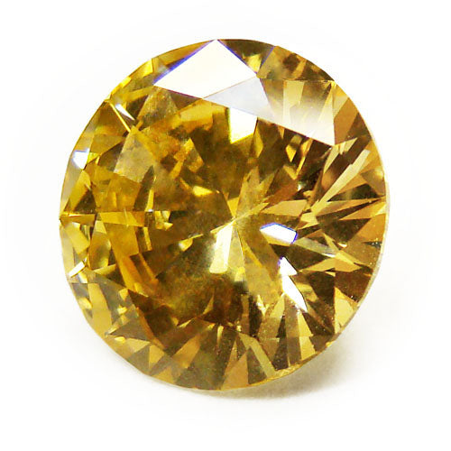 4.08ct Round Brilliant, Fancy Deep Yellow Diamond - GIA