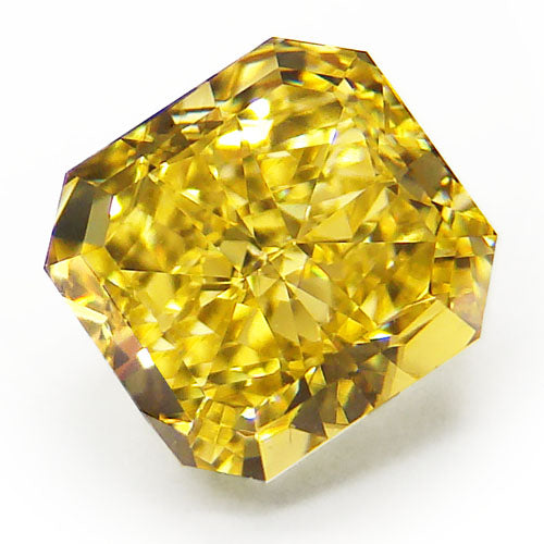 1.60ct Radiant, Fancy Vivid Yellow Diamond, Flawless - GIA