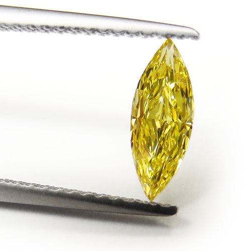 0.50ct Marquise, Fancy Vivid Yellow Diamond, VS1 - GIA