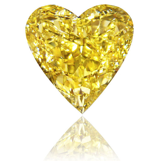 5.04ct Heart Shape, Fancy Vivid Yellow Diamond, SI2 - GIA