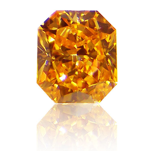 0.33ct Radiant, Fancy Vivid Orange Diamond - GIA