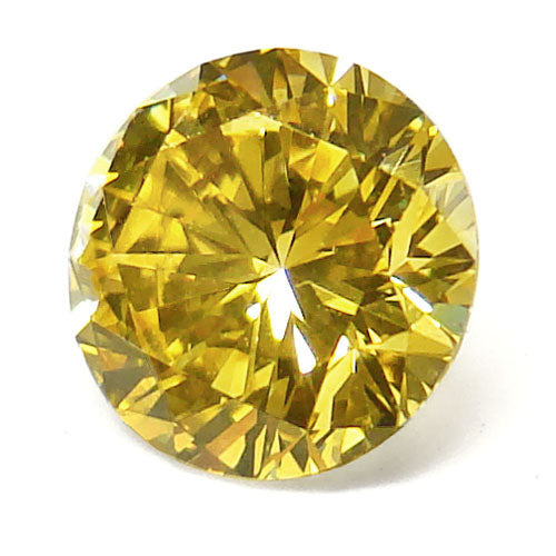 0.94ct Round Brilliant, Fancy Vivid Yellow Diamond, VS2 - GIA