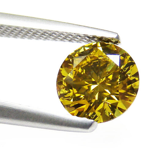 1.54ct Round Brilliant, Fancy Deep Yellow Diamond, SI1 - GIA