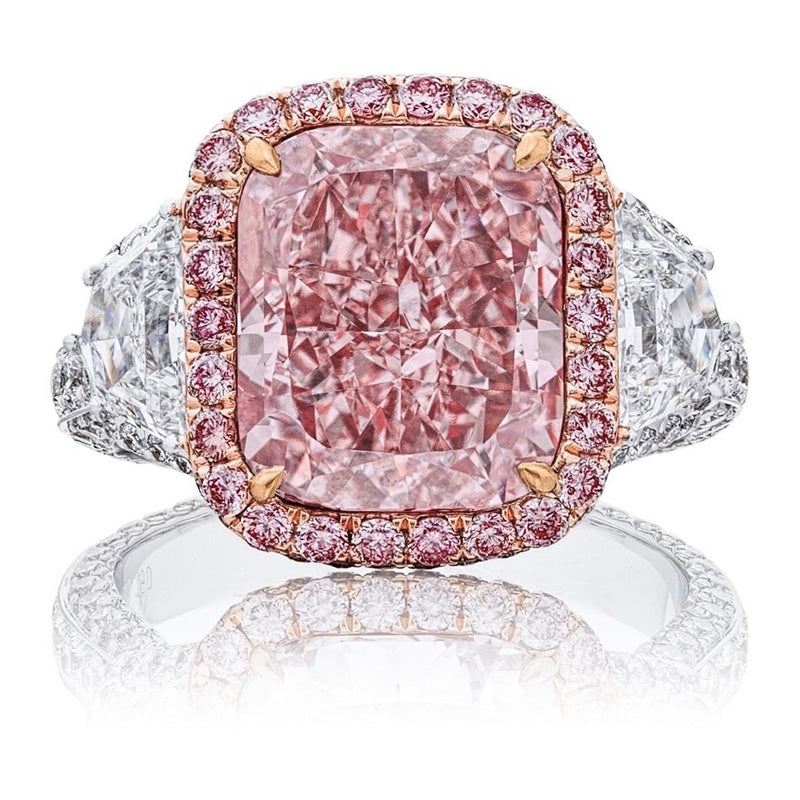 Cushion, Fancy Pink Diamond Ring