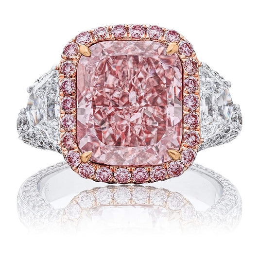 Cushion, Fancy Pink Diamond Ring