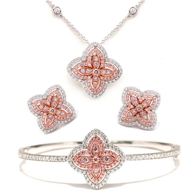 3.73tcw Pink Diamond Jewelry Set