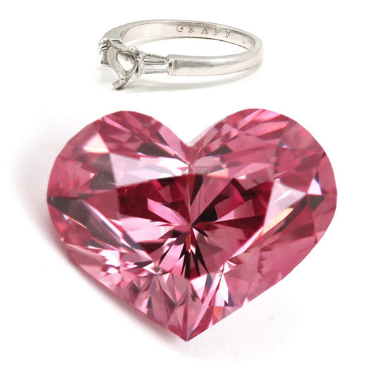 0.69ct Heart Shape, Fancy Vivid Pink Diamond (Ring), SI2 - GIA (Signed by Graff)