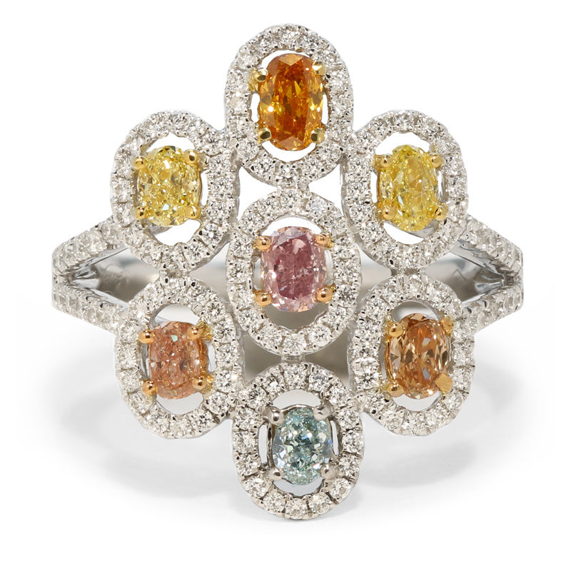 Multi-Colored Diamond Ring