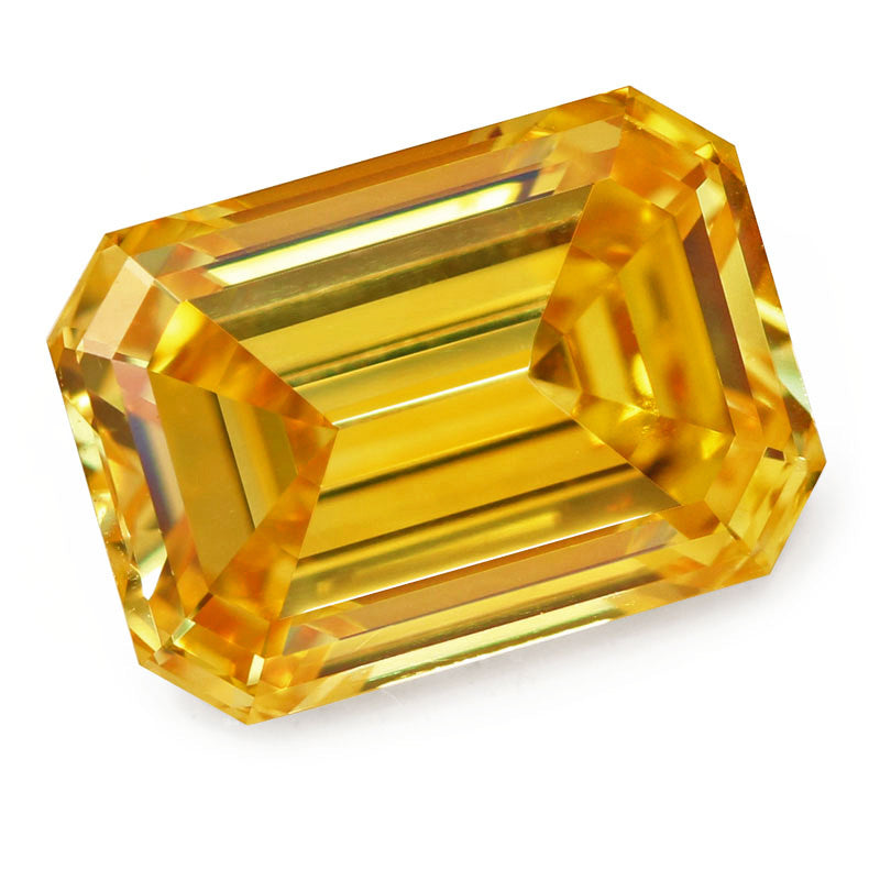 1.50ct Emerald Cut, Fancy Vivid Orange-Yellow Diamond, Flawless - GIA