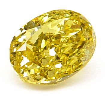 View 0.78 ct. Oval Fancy Vivid Yellow