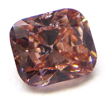 View 0.33 ct. Cushion Fancy brownish Pink