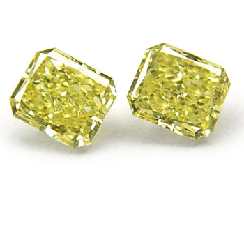 View 0.62 ct. Radiant Fancy Intense Yellow