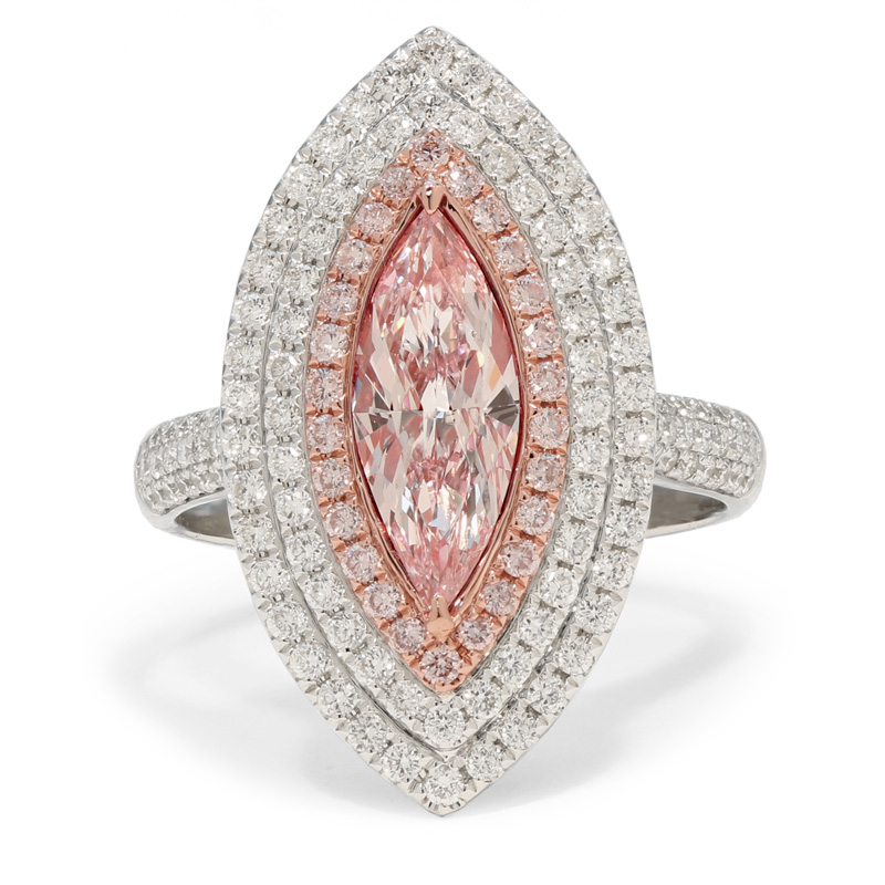 View 1.09 ct. Marquise Faint Pink