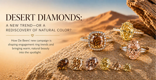 Natural color Desert Diamonds including champagne colored diamond rings