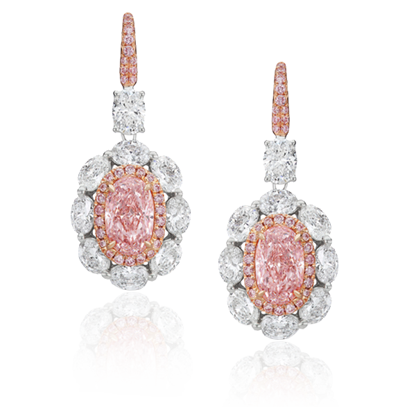 Pink Diamond Earrings