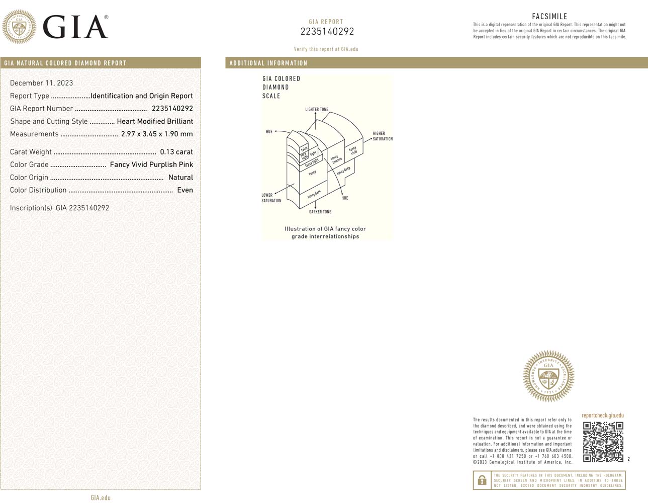 0.26ct Heart Shape, Fancy Vivid p. Pink Diamond (Pair) - GIA