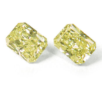 0.87ct Radiant, Fancy Intense Yellow Diamond (Pair)