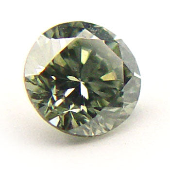 0.44ct Round Brilliant, Green Chameleon Diamond - GIA