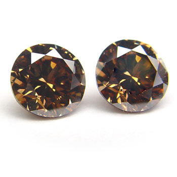 1.74ct Round, Fancy Dark Orangy Brown Diamond, VS1/SI2 - GIA