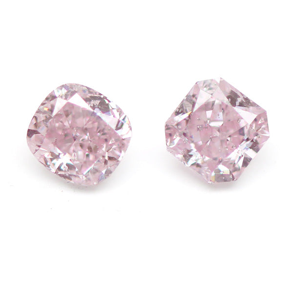 1.04ct Radiant, Fancy Purplish Pink Diamond (Pair) - GIA