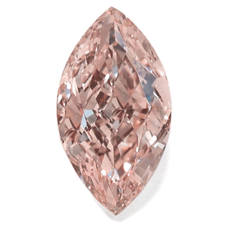 1.10ct Marquise, Fancy Orangy Pink Diamond, Flawless - GIA