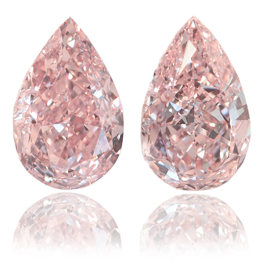 2.12ct Pear Shape, Fancy Pink Diamond (Pair), VVS1/VS2 - GIA