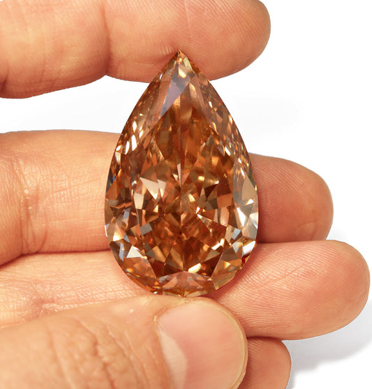 80ct Pear Shape, Fancy Brown Orange Diamond, VS2 - GIA
