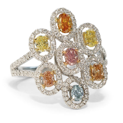 Multi-Colored Diamond Ring