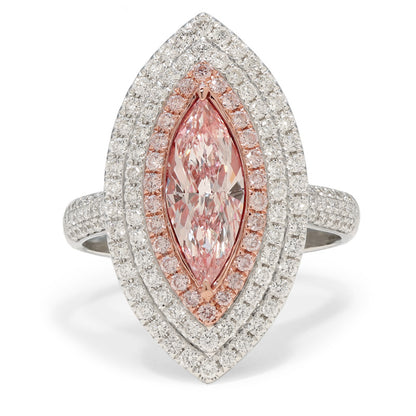 Marquise, Pink Diamond Ring