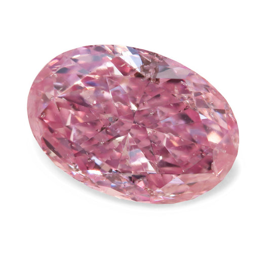 1.08ct Oval, Fancy Vivid Purple Pink Diamond - GIA