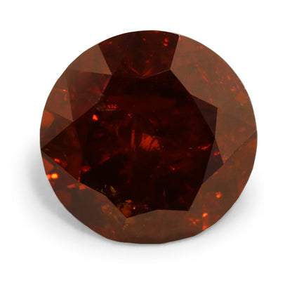 1.84ct Round Brilliant, Fancy Brownish Orangy RED Diamond - GIA