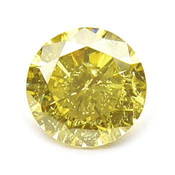 View 0.9 ct. Round Fancy Deep Yellow