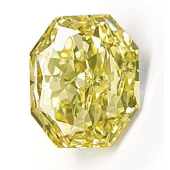 View 0.77 ct. Radiant Fancy Intense Yellow (Flawless)