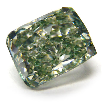 View 1.57 ct. Radiant Fancy g. y. Green