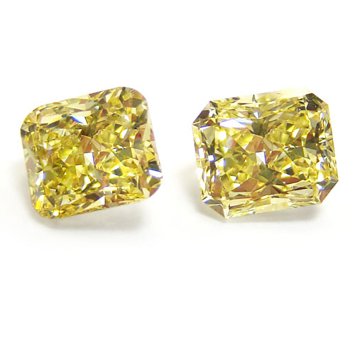 View 2.02 ct. Radiant Fancy Intense Yellow (Pair)