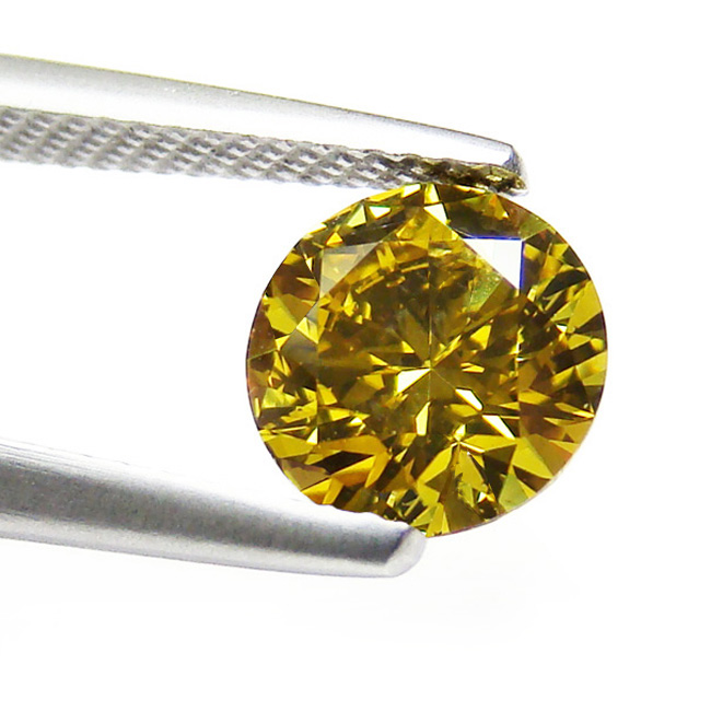 View 1.54 ct. Round Fancy Deep Yellow