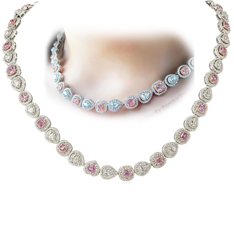 View 14.53 ct. Other Pink Diamond Necklace