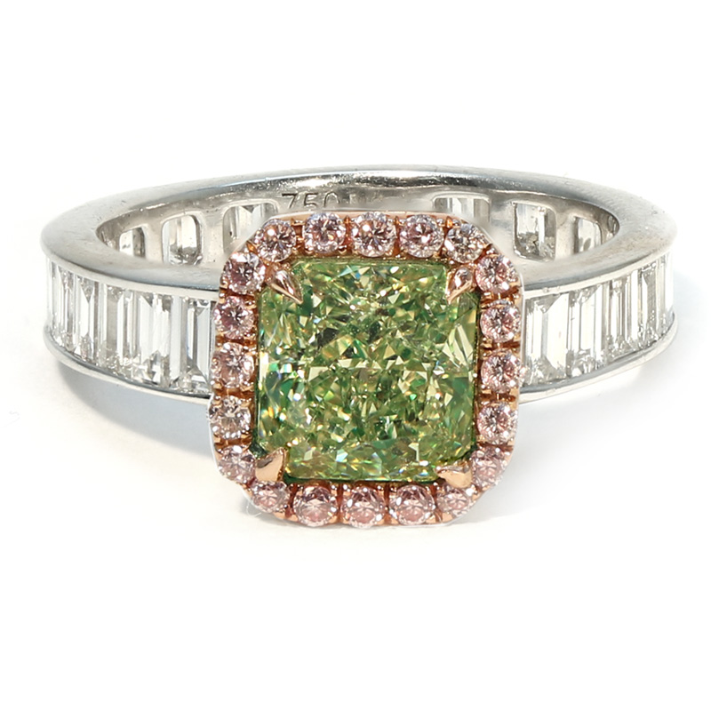 View 2.02 ct. Radiant Fancy Green Yellow