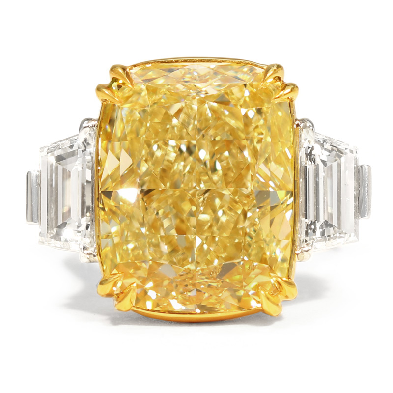 View 15.02 ct. Radiant Fancy Yellow