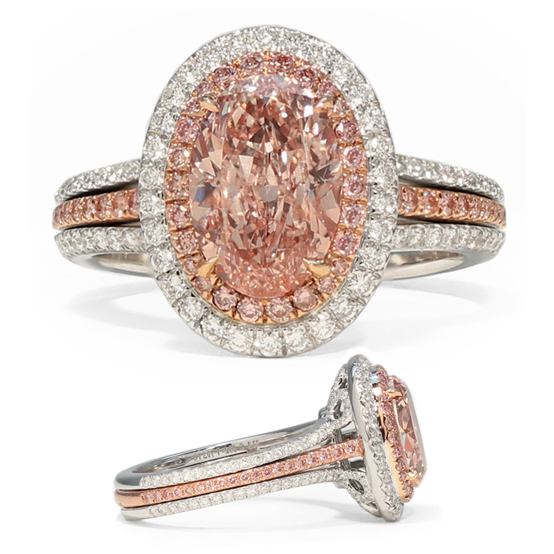 View 2.01 ct. Oval Fancy Brownish Pink (Flawless)
